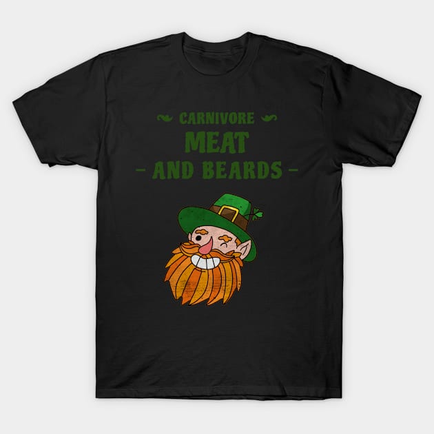 Carnivore Saint Patrick's Day T-shirt, Carnivore but BEER is Okay, Carnivore St. Patrick's Day, Zero Carb, Keto, Ketogenic, lucky, kiss me, beer T-Shirt by AbsurdStore